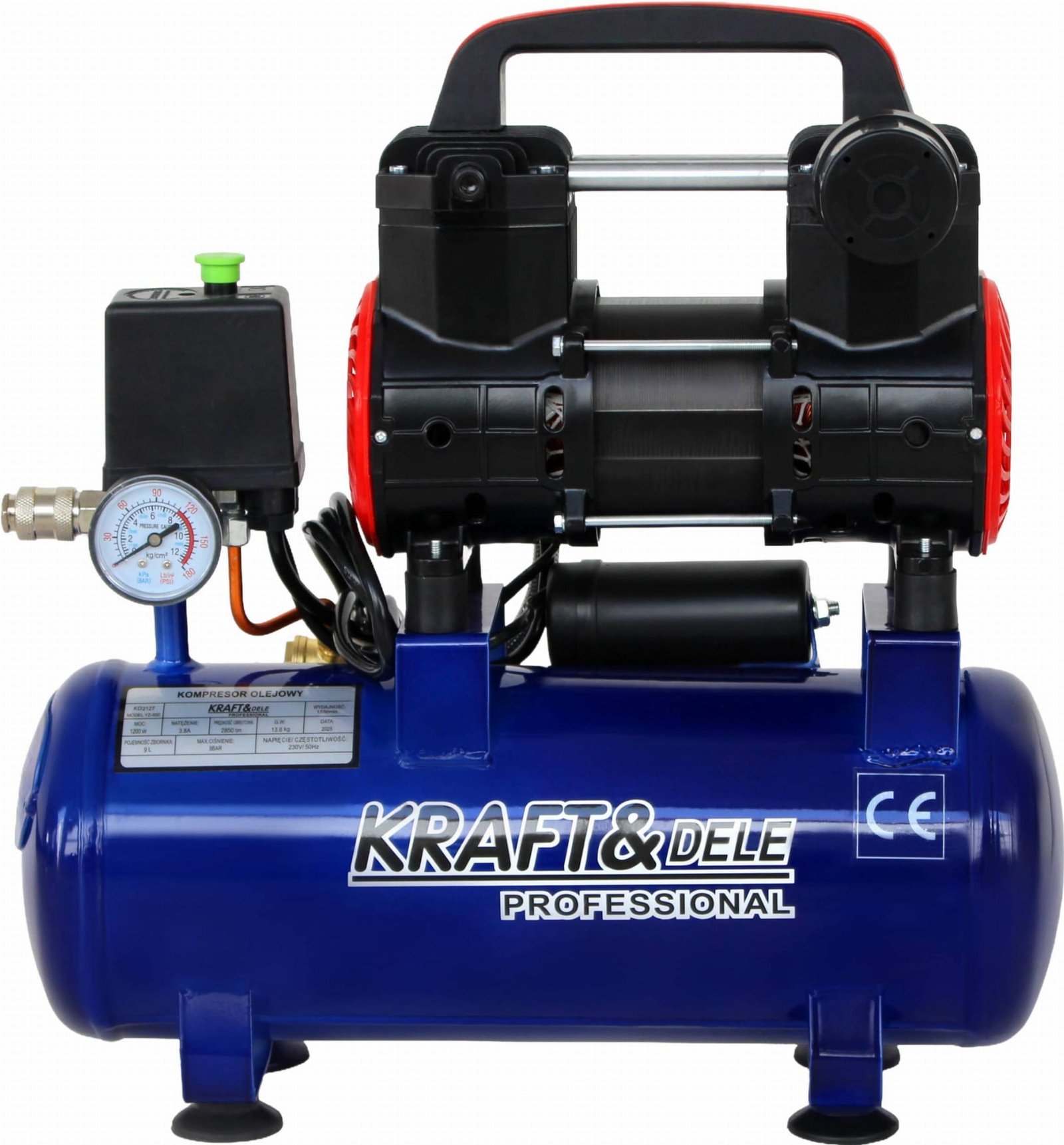 Kompresor bezolejowy 9L 230V 1200W KD4090 - Image 3
