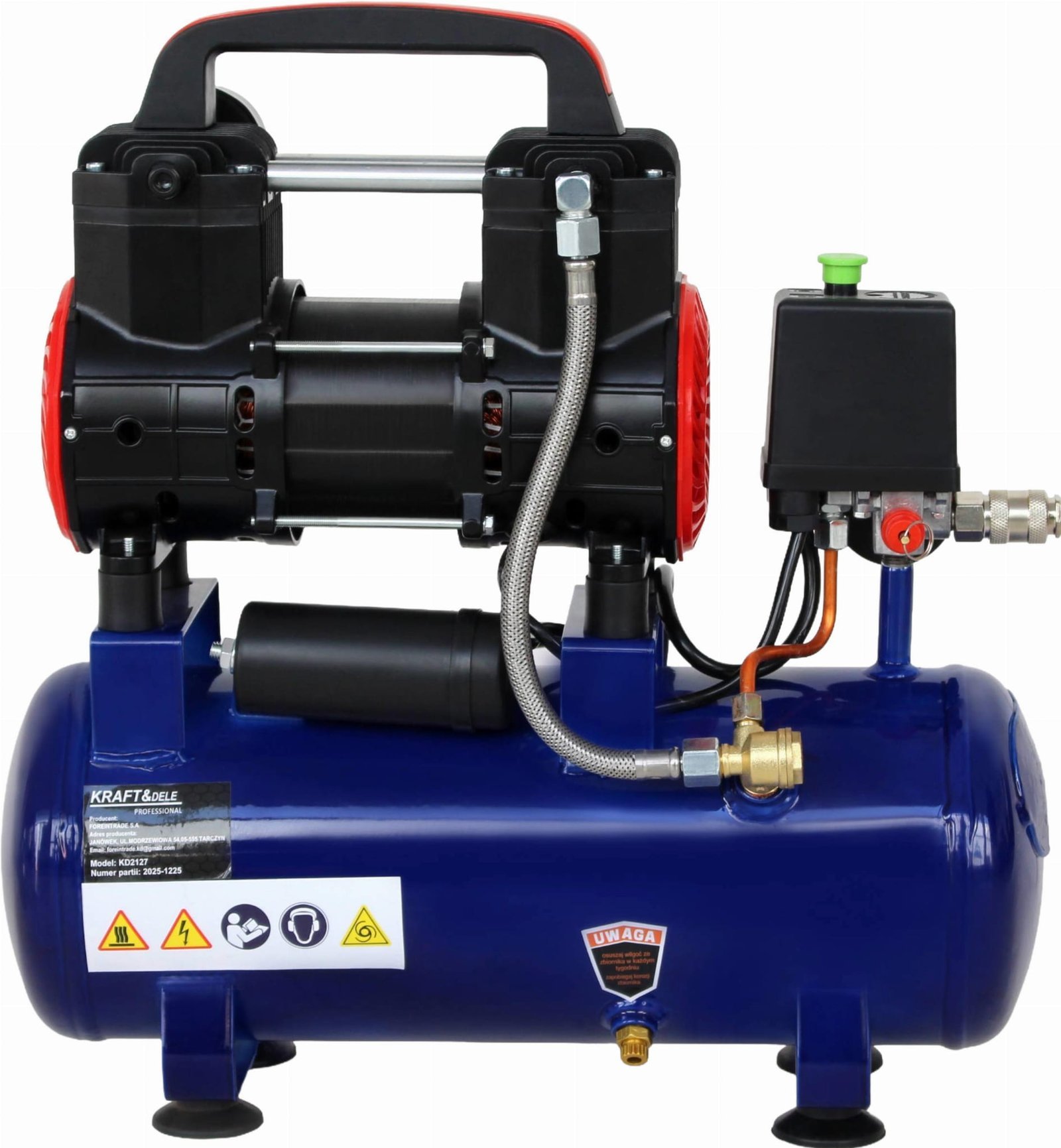 Kompresor bezolejowy 9L 230V 1200W KD4090 - Image 4