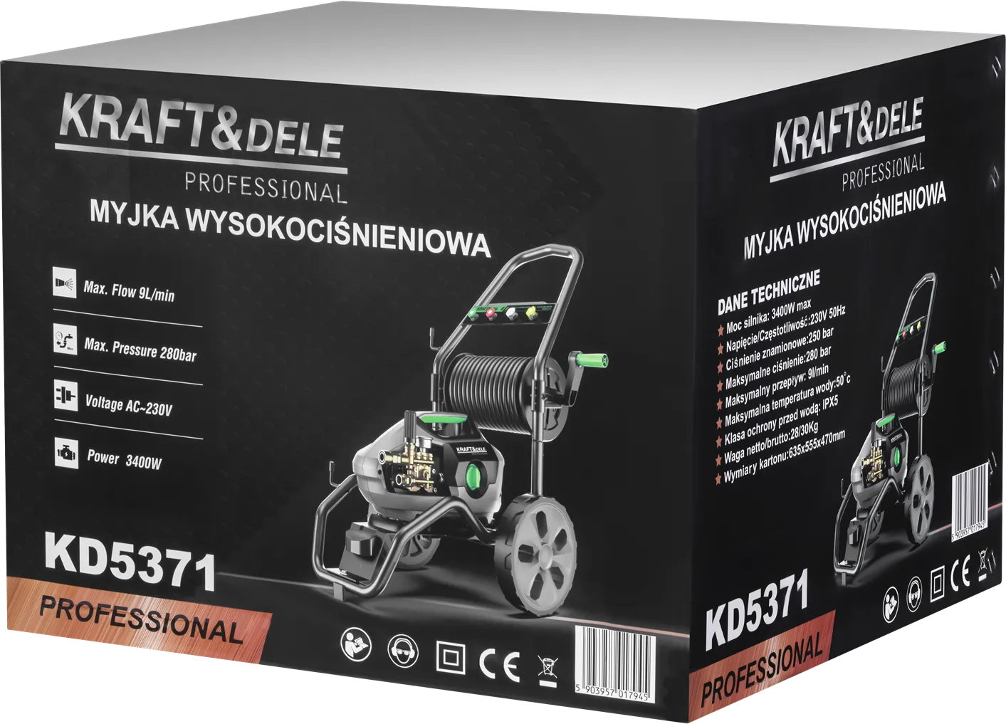 Aukšto slėgio plovykla 3400W 280BAR KD5371 - Image 4