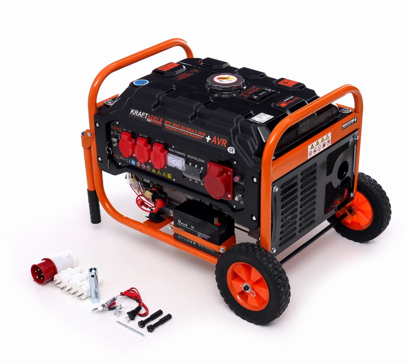 Elektros generatorius 3500W 12/230V/380V KD163 - Image 3