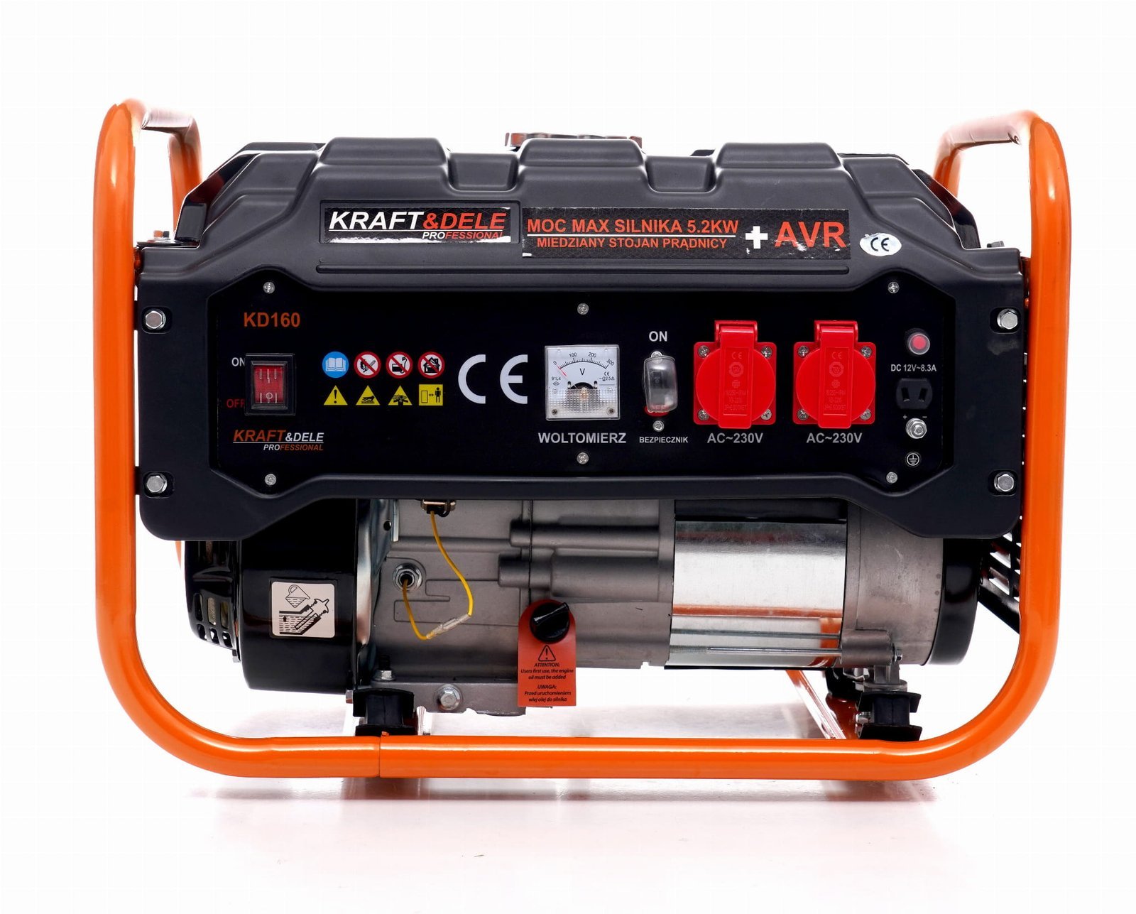 Benzininis vienfazis elektros generatorius KRAFT&DELE 3500W 12 / 230V / 7AG KD160 - Image 3