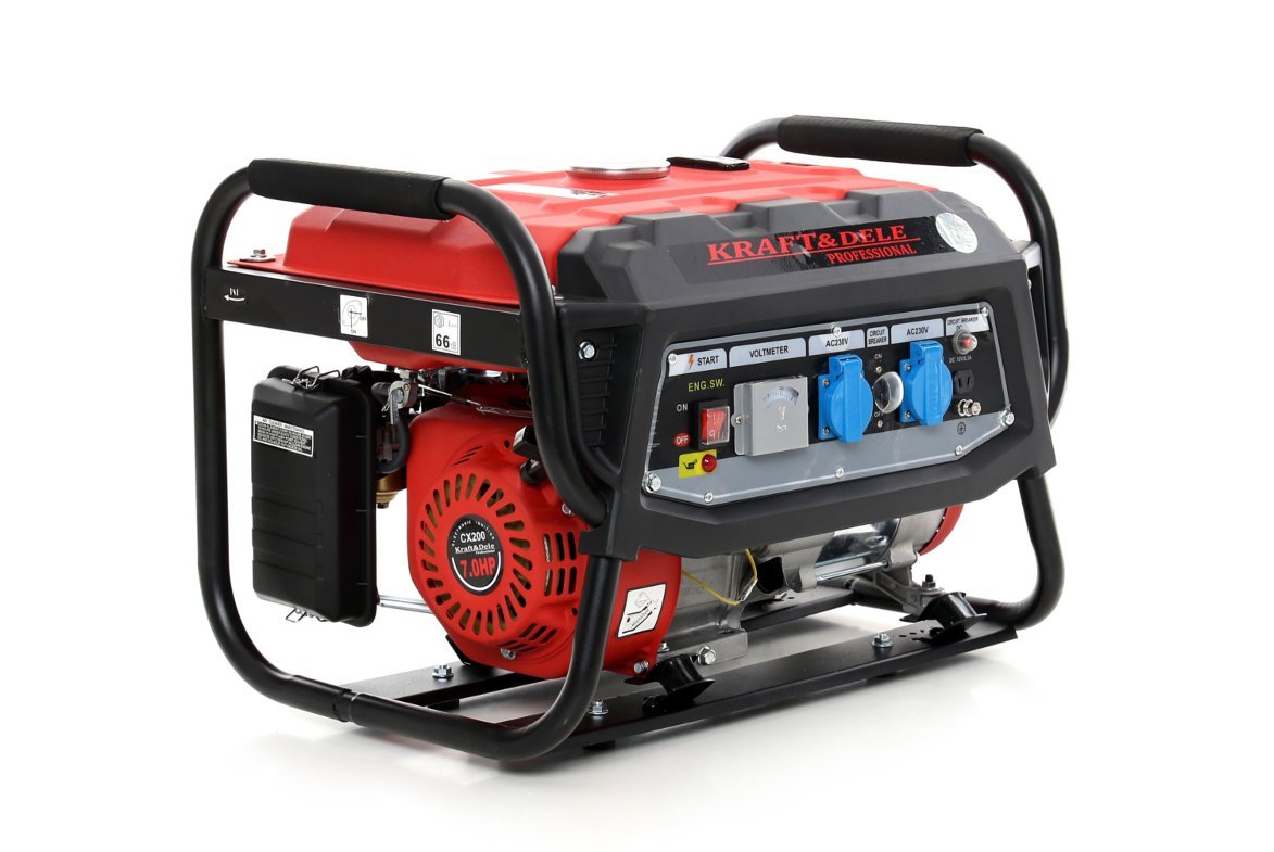 Benzininis vienfazis elektros generatorius 3000W 12/230V 3,0kW/3.8kvA KD136 - Image 4