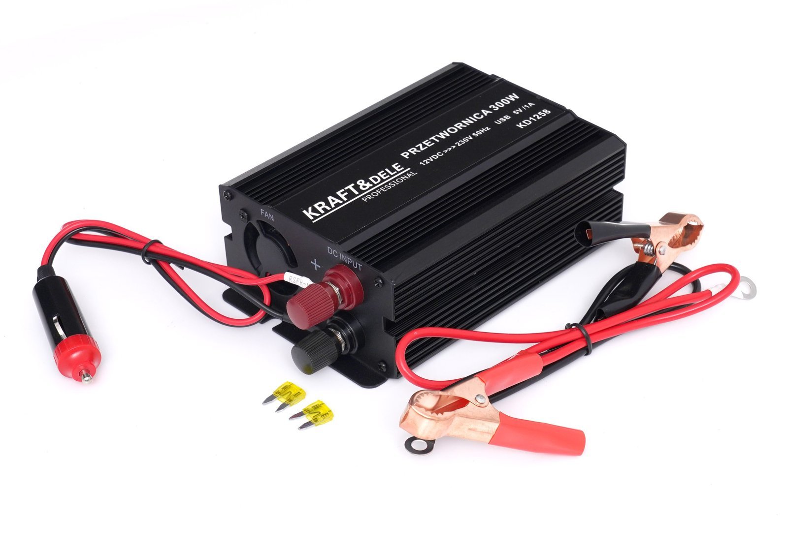 Keitiklis 12V į 230V 300W / 600W koreguota sinusinė banga KD1258 - Image 3