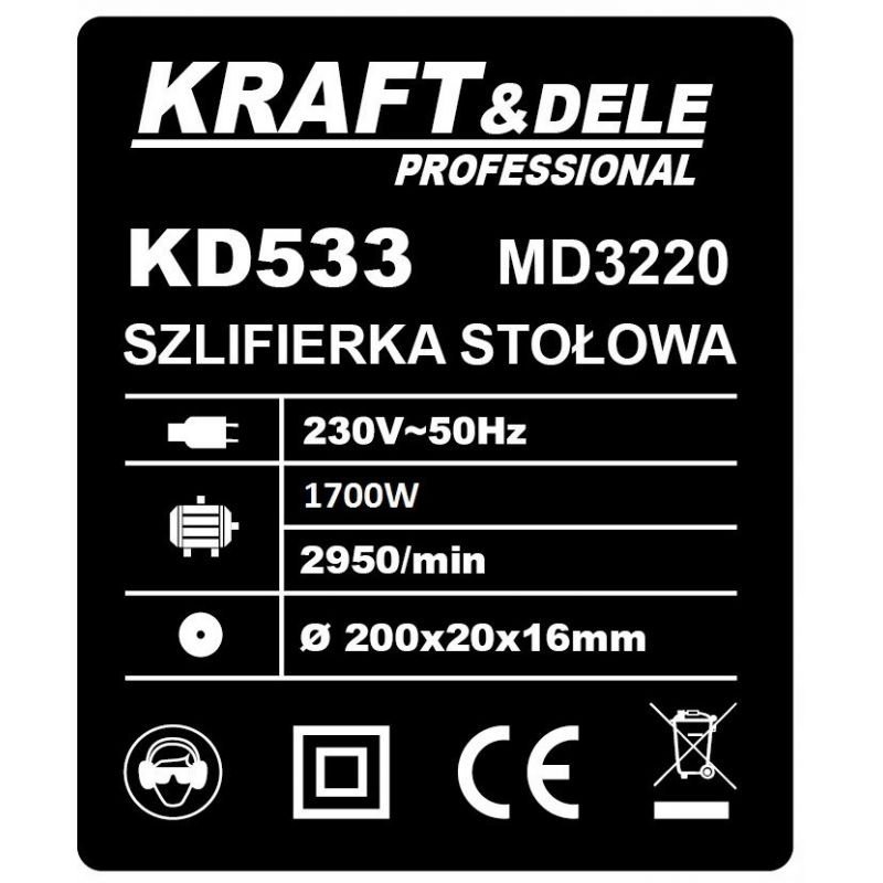 Galandinimo staklės-Šmirgelis 1700W KD533 - Image 3