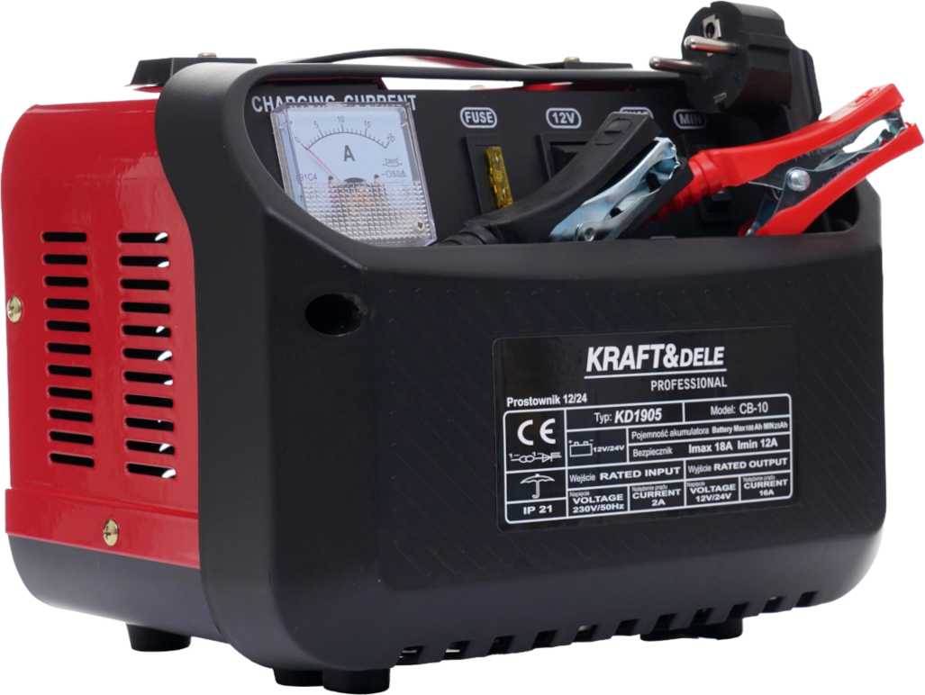 Automobilinis akumuliatoriaus įkroviklis 12 V / 24 V 10 A KD1905