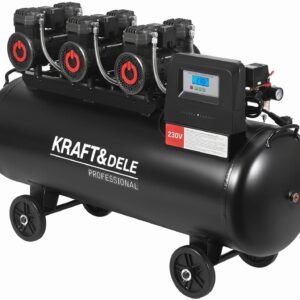 Betepalinis oro kompresorius 200 l, 3 × 2200 W su separatoriumi ir glicerino manometru KD4084