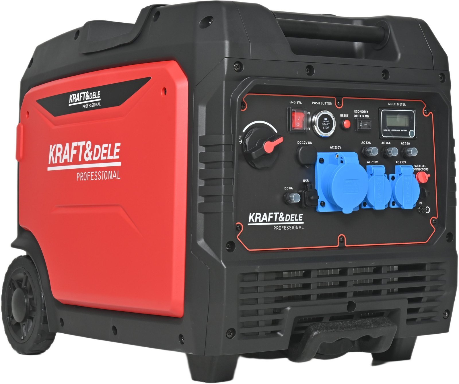 Elektros generatorius 6,7 kW, 12/230 V, 32 A + USB KD3164