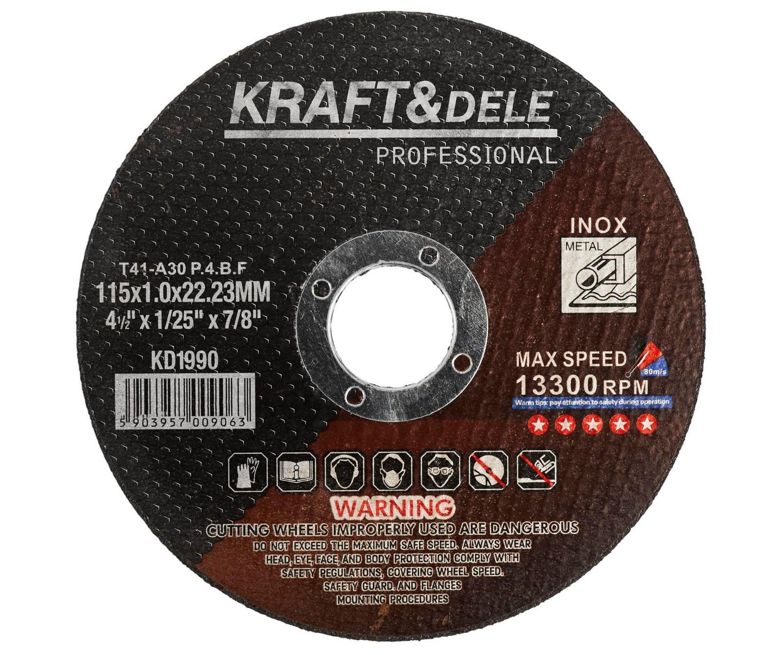 Metalo pjovimo diskas 115×1,0×22,23 mm KD1990