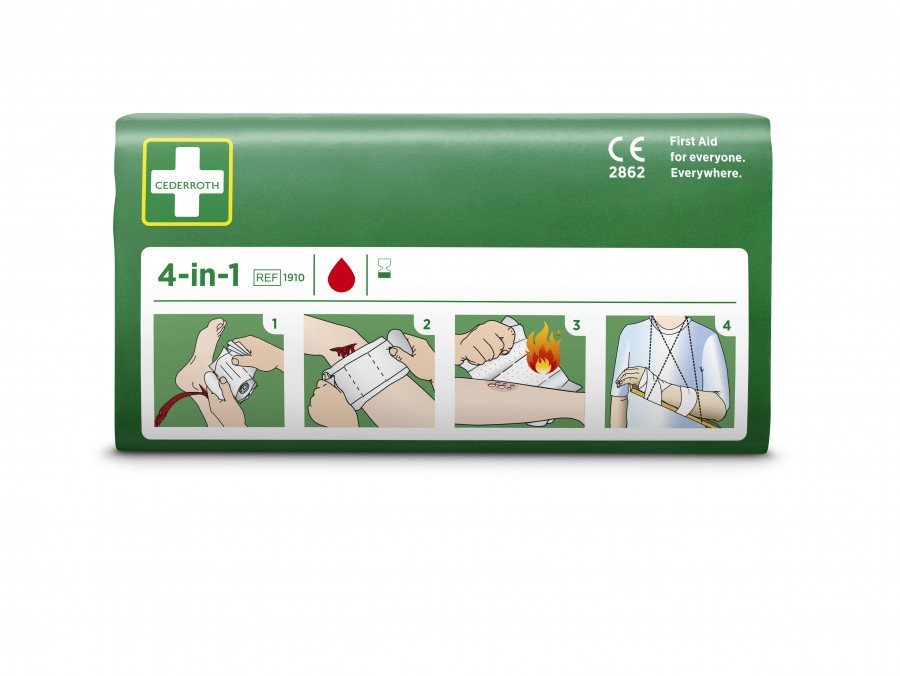 Sterilus spaudžiamas tvarstis 4-in-1, Cederroth