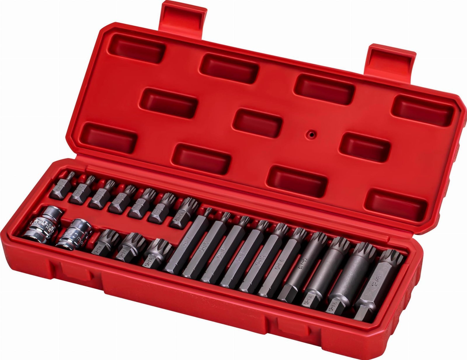 Antgalių (bitų) rinkinys M4–M18 SPLINE, 22 dalių KD10539
